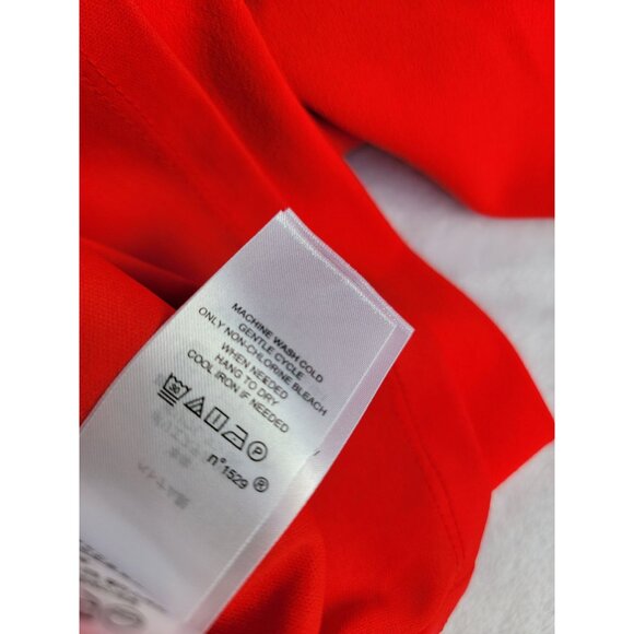 Lauren Ralph Lauren Womens Red Flutter-Sleeve Sheath Dress Size 8 Stretch New - Picture 5 of 9